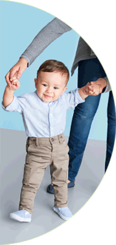 baby boy with cranial remolding helemt